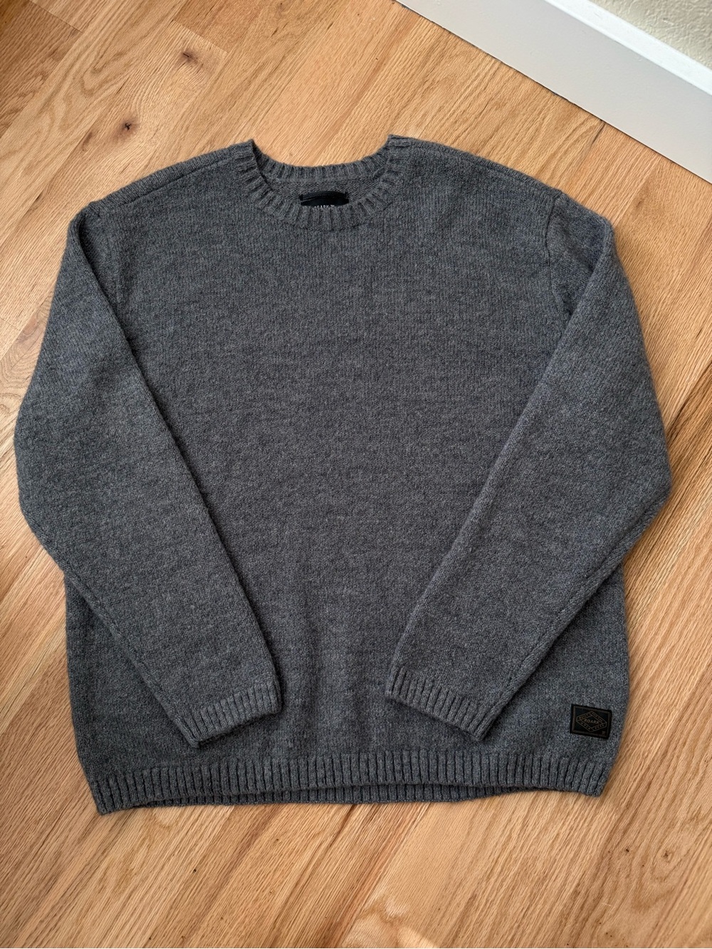Roark $129 Nordsman Wool Sweater Crewneck Gray Men’s Large